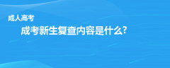 浙江成考新生复查什么内容？